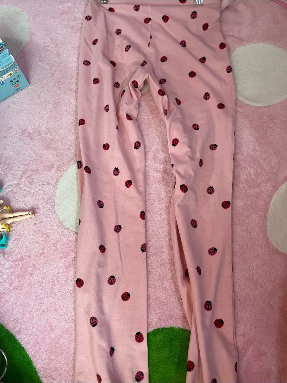 Pink Ladybug Print Leggings
